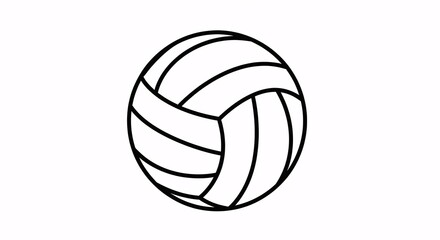 volleyball outline isolated on white background design

