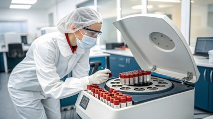 Obraz premium Medical technician working in laboratory
