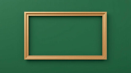 wooden frame green background