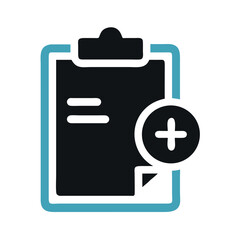 New record form clip board plus symbol graphic icon