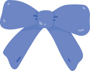 vector illustration of a blue bow 