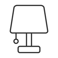 Floor Lamp Icon Outline Style. Vector Illustration Design