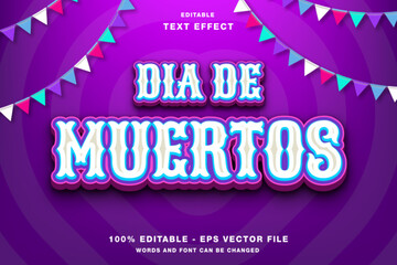 Dia de Muertos Festive 3D Text Effect Editable Celebration Style