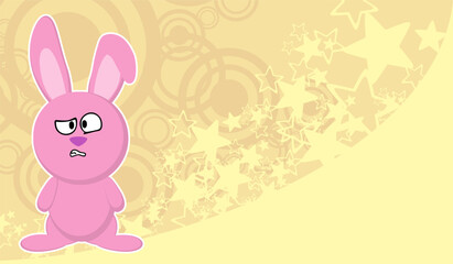 bunny chibi character cartoon background in vector art