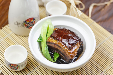 Traditional clear sauce meat