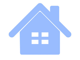 シンプルホームアイコン（ブルー）