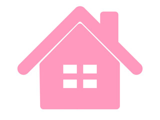 シンプルホームアイコン（ピンク）