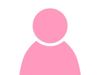 Obraz premium シンプルプロフィールアイコン（ピンク）