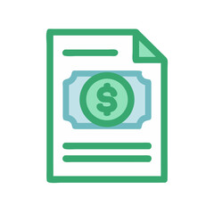 Document icon with dollar symbol for financial agreements