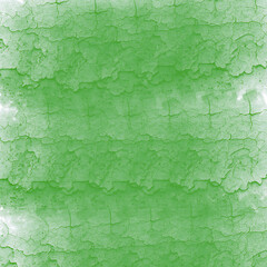 Grungy green wall texture with an aged, cracked paint pattern on a rough, vintage surface