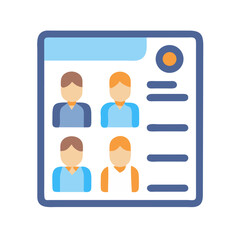 Digital employee directory showing team members profile information