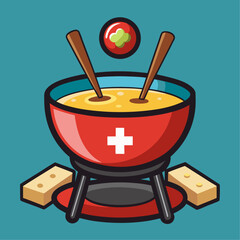 Delicious swiss fondue with crusty bread for a cozy gathering