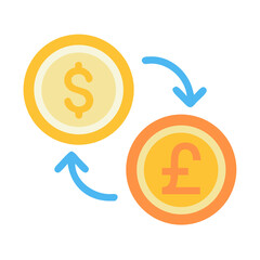 Currency exchange dollar to pound sterling financial symbol