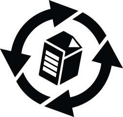 Server Icon in Circular Arrows Symbol