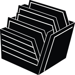 Stacked Folder Files Vector Icon
