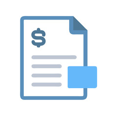 Invoice document with dollar symbol on black background