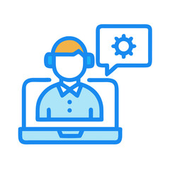 Help desk support assistance with configuration and setup icon