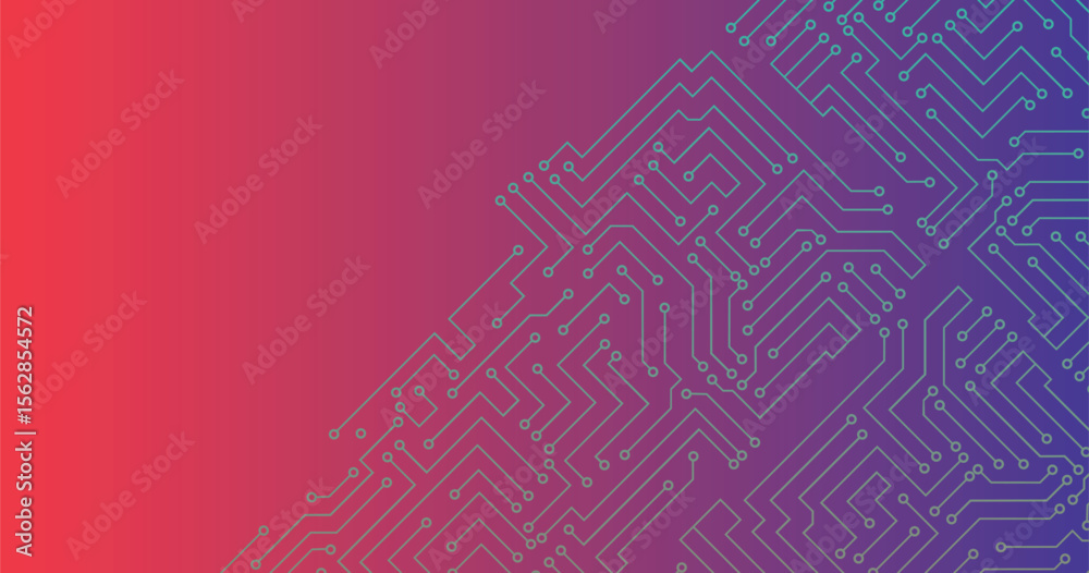 Poster Circuit technology background with hi-tech digital data connection system