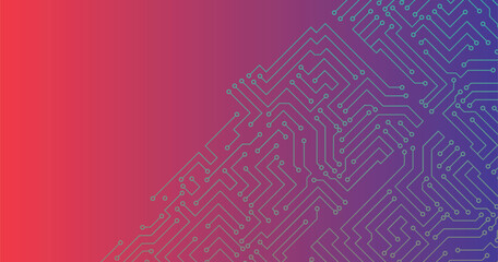 Circuit technology background with hi-tech digital data connection system