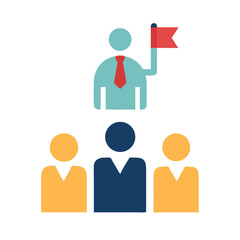 Iconographic leadership hierarchy structure in business and management