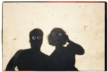 Funny beach shadow selfie
