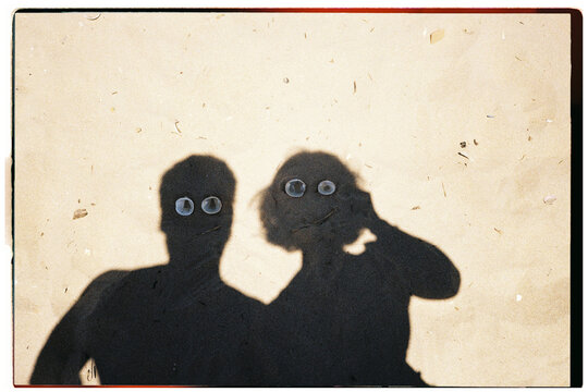 Funny beach shadow selfie

