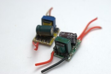 High-resolution product photography of electronic components including PCB boards, LED modules, and...