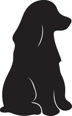 Cute Dog Silhouette Vector 