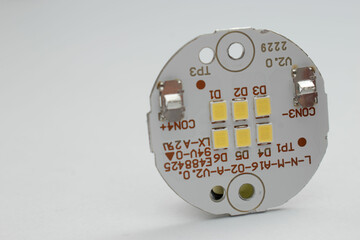 High-resolution product photography of electronic components including PCB boards, LED modules, and...