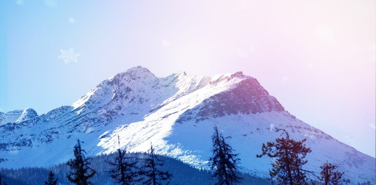 Fototapeta Snowcapped mountain against sky