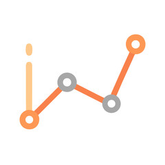 Simple stock market graph illustration on black background