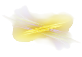 An abstract yellow blurred background isolated on transparent background