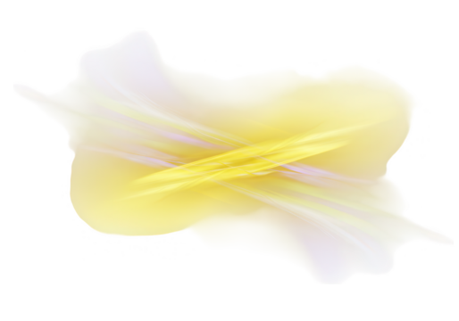 An abstract yellow blurred background isolated on transparent background