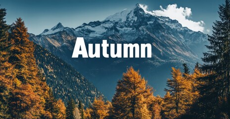 Autumnal mountain vista