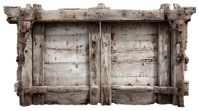 Old weathered wooden gate, rustic texture