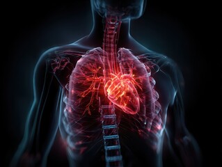 3D anatomy of human heart and lungs (1)