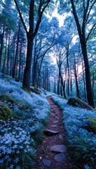 Obraz premium A path through a mystical forest