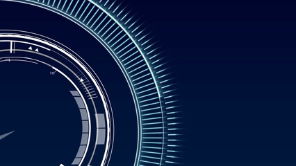 Dial interface against blue background