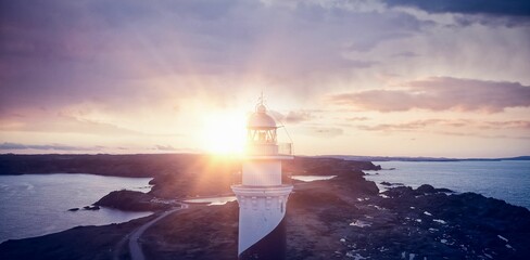 Sun lighting Headlight of a port