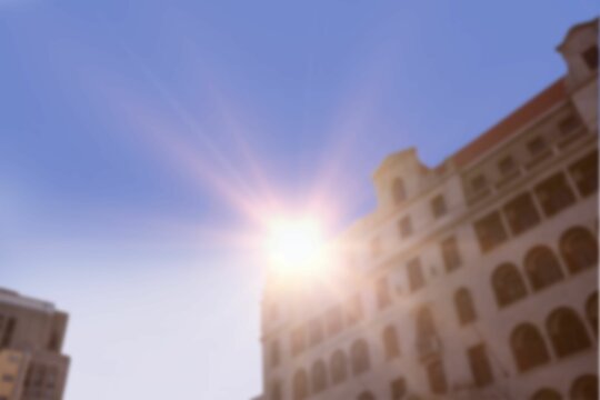 Fototapeta Building against sunny sky