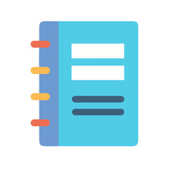 Simple notebook graphic with rounded corners on black background