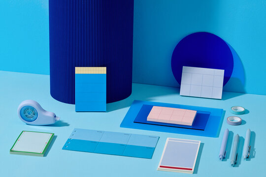 A minimalist and vibrant stationery collection