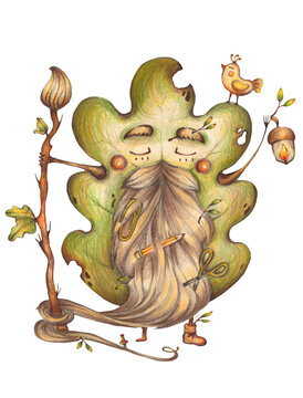 Illustration of an animated leaf in autumn
