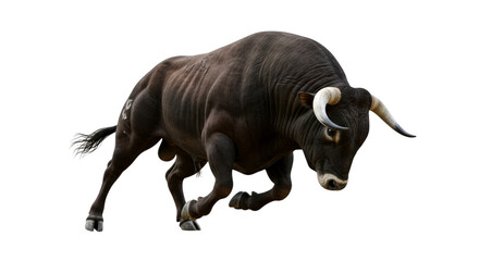 Majestic Black Bull Charging: A Powerful Symbol of Strength and Untamed Nature