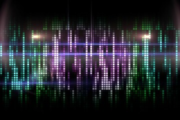 Digitally generated cool pixel background