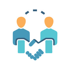 Professional Partnership Icon Demonstrating Agreement and Collaboration
