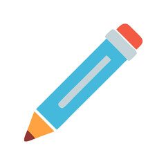 Flat pencil vector design with eraser and black background