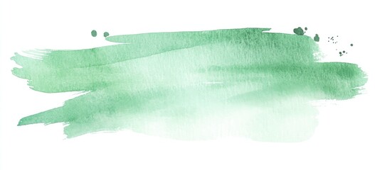 Light green watercolor brushstroke