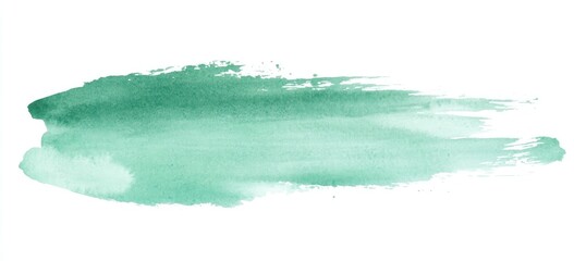 Light mint green watercolor brush stroke