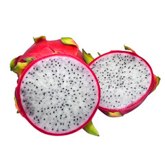 dragon fruit on white background